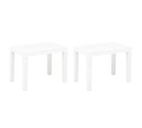 vidaXL Bancs de jardin 2 pcs Blanc Plastique