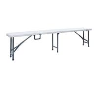 vidaXL Bancs de jardin pliants 2 pcs. 180 cm HDPE blanc