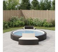 vidaXL Bancs de spa avec coussins lot de 2 noir résine tressée