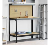 Vidaxl Bancs De Travail Noir 81 X 41 X 145 Cm Bois D'ingénierie