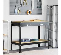 Vidaxl Bancs De Travail Noir 81 X 41 X 145 Cm Bois D'ingénierie