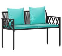 vidaXL Bancs d'extérieur 2 places 116 x 56 x 75 cm en rotin synthétique