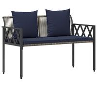 vidaXL Banc d'extérieur 2 places 116 x 56 x 75 cm en rotin synthétique