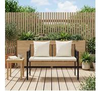 vidaXL Bancs d'extérieur 2 places 116 x 56 x 75 cm en rotin synthétique