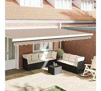 Vidaxl Bande De Auvent Beige 4.8 X 0.2 M Toile