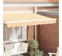 Vidaxl Bande De Auvent Jaune Et Blanc 2.3 X 0.2 M Toile