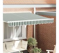 Vidaxl Bande De Auvent Vert Et Blanc 3.3 X 0.2 M Toile