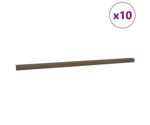 Vidaxl Bande D'escalier 10 Pcs Marron 67 Cm Aluminium