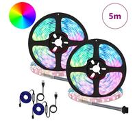 Vidaxl Bande Led 4 Pcs Noir Et Transparent 250 X 0,8 X 0,3 Cm