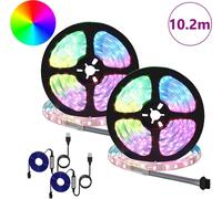 vidaXL Bandes LED 2 pièces Noir et transparent 5100 mm
