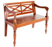 vidaXL Bank Batavia 98 cm massief mahoniehout donkerbruin246968 Brun G