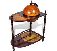 vidaXL Bar globe avec table et roulettes G