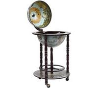 vidaXL Bar sous forme de globe Bois d'eucalyptus Bleu