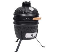 Vidaxl Barbecue À Fumoir Kamado 2-En-1 Céramique 56 Cm Noir