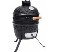 vidaXL Gril Kamado 2 en 1 Fumoir céramique 56 cm noir