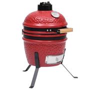 vidaXL Barbecue à fumoir Kamado 2 en 1 Céramique 56 cm Rouge