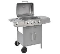 vidaXL Barbecue à gaz 4 + 1 Argenté
