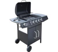 vidaXL Barbecue à gaz 4+1 brûleurs noir