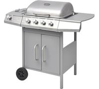 vidaXL Barbecue à gaz 4+1 flammes argenté