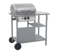 vidaXL Barbecue à gaz avec tablette à 3 couches – Noir et argenté