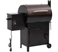vidaXL Barbecue à pellets avec cheminée noir 104 cm fer