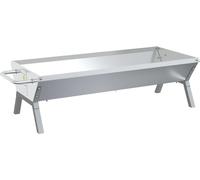 vidaXL Barbecue argenté 118x42x30,5 cm Acier inoxydable