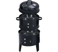vidaXL Barbecue au charbon de bois 3 en 1 Fumoir 40×80 cm