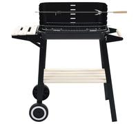 vidaXL Barbecue au charbon de bois sur pied avec roulettes