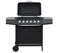 vidaXL Barbecue au gaz 44282 – 6 zones de cuisson, acier noir
