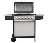 vidaXL Barbecue au gaz avec 6 zones de cuisson Inox Argenté