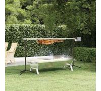 vidaXL Barbecue automatique et moteur acier inoxydable 150x46,5x82,5cm, gril, gril fumeur, gril extérieur, gril à charbon de 319970 Multicolore G