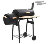 vidaXL, Barbecue d'extérieur, 103 x 60 x 113 cm, Acier, Noir