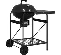 vidaXL Barbecue D'Extérieur Avec Roue Noir 91 x 71 x 107 cm Métal