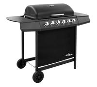 vidaXL Barbecue à gaz 48551 avec 6 brûleurs – Noir