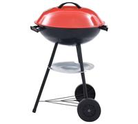 vidaXL Barbecue portable au charbon de bois XXL avec roues 44 cm