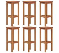 vidaXL Barhocker 6 Stk. Massivholz Akazie