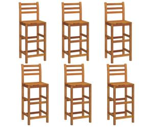 vidaXL Barhocker 6 Stk. Massivholz Akazie