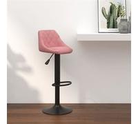 vidaXL Tabouret de bar - Rose velours