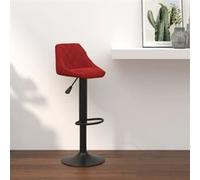 vidaXL Barkruk fluweel wijnrood335344 Rouge G