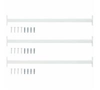vidaXL Barre de sécurité de fenêtre réglable 3 pcs Blanc Acier
