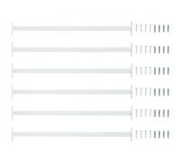 vidaXL Barre de sécurité de fenêtre réglable 6 pcs Blanc Acier