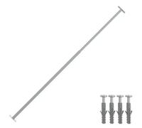 vidaXL Barre de Sécurité Réglable pour Fenêtre, Argent, 710-1200 mm, Acier, Grille Carrée, Barrière de Sécurité pour Maison, Bureau, Garage ou Abri, Protection Enfants, Convient pour 3 Fenêtres