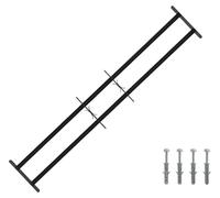 vidaXL : Barrière de sécurité pour fenêtres, avec 2 barres horizontales, lot de 3.