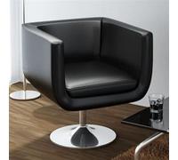 vidaXL Fauteuil Design Club Blanc Noir