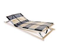 vidaXL Base de Lit à Lattes 42 Lattes 7 Zones 80x200 cm Lit Simple Adultes