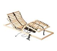 vidaXL Base de lit électrique à lattes 26 lattes 7 zones 90x190 cm 42015270 Marron G