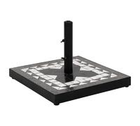 vidaXL Pied de parasol noir et blanc Carré 12 kg