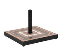 vidaXL Pied de parasol Terracota et Blanc Carré 12 kg