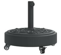 vidaXL Pied de parasol avec roulettes pour mât Ø38/48 mm 27 kg Rond