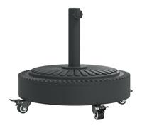 vidaXL Pied de parasol avec roulettes pour mât Ø38/48 mm 27 kg Rond